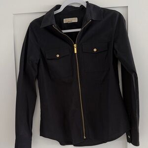 MICHAEL Michael Kors dark navy Shirt with Gold Zipper
